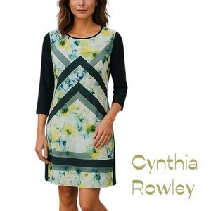 Cynthia Rowley Floral Watercolor Print Office Date Night Dress NWOT Size S